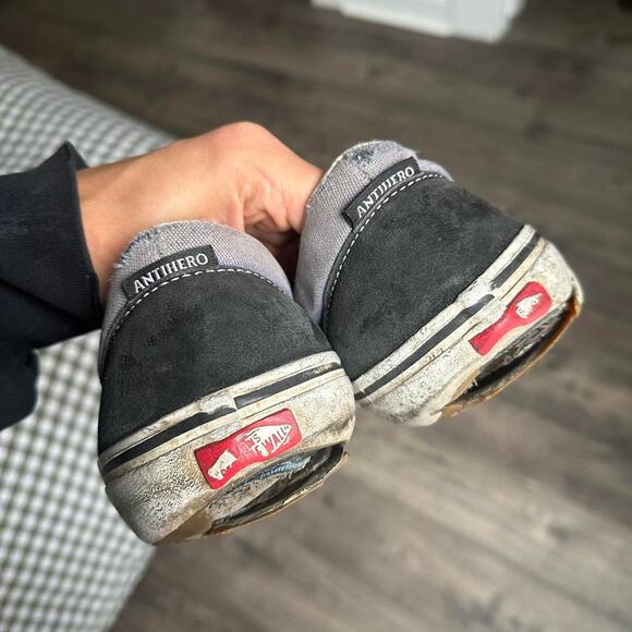 Vans Antihero Black Blue Slip On Pro Skate Cush Skate Shoe - Picture 4 of 8